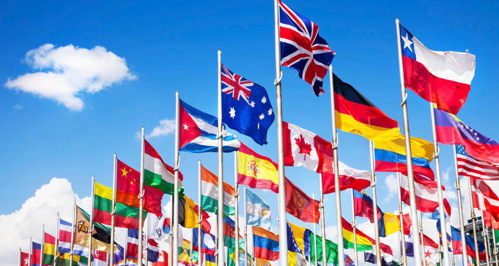 Flags multiple countries