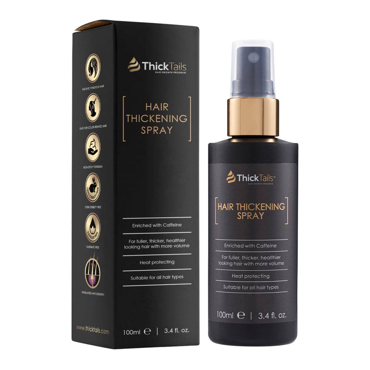 ThickTails Hair Thickening Spray | 3.4FL.OZ | 100ML - Get Thicker Hair in Seconds